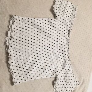 White off the shoulder crop top